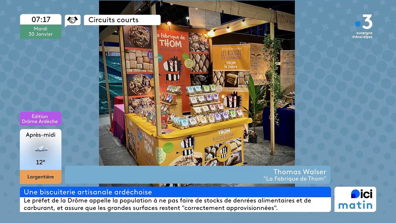 À Lamastre, "La Fabrique de Thom", biscuiterie ardéchoise artisanale certifiée Nature & Progrès