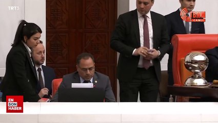TBMM'de Can Atalay kararı öncesi muhalefet milletvekillerinden protesto