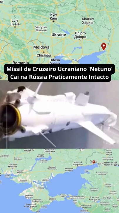 Míssil de Cruzeiro Ucraniano 'Netuno' Cai na Rússia Praticamente Intacto