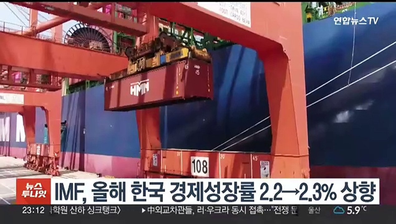 IMF, 올해 한국 경제성장률 2.2→2.3% 상향