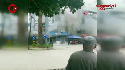 Aydın'da yangın çıkan tüp bayisinde patlama!