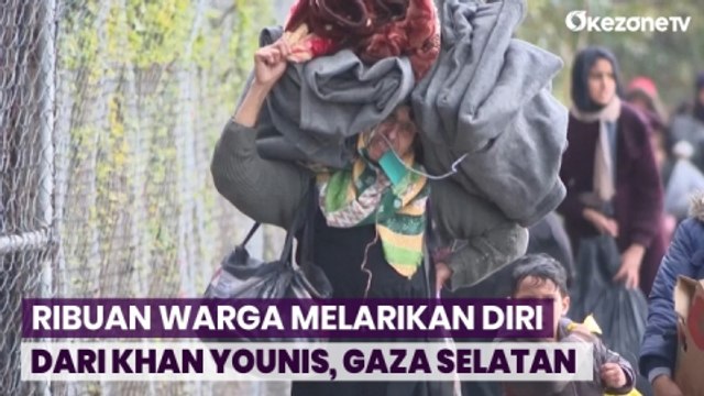 Ribuan Warga Palestina Mengungsi dari Kota Khan Younis, Gaza Selatan