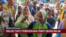 Aksi Protes Ibu-Ibu yang Resah dengan Tempat Hiburan Malam di Kota Serang