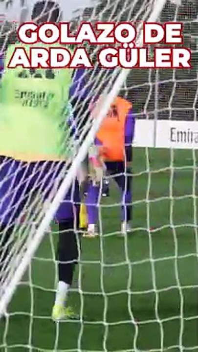 Golazo de Arda Güler en el entrenamiento del Real Madrid