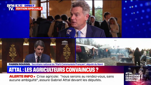 Fabien Roussel (PCF): Ce n'est pas Gabriel Attal qu'on a entendu, c'est Gabriel Thatcher. C'est un discours très libéral qui a été prononcé