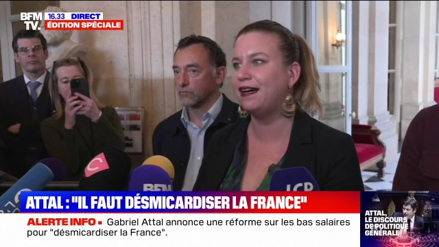 Gabriel Attal devant l'Assemblée nationale: Mathilde Panot (LFI) dénonce un discours de politique de souffrance générale