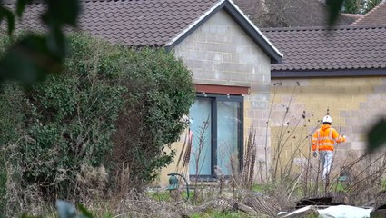 Captain Tom spa pool demolition begins as scaffolding goes up