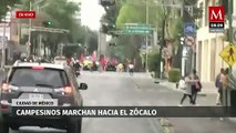 En CdMx, campesinos marchan hacia la Secretaría de Gobernación; buscan mesa de trabajo