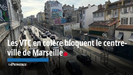 Les VTC en colère bloquent le centre-ville de Marseille