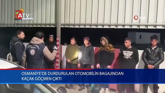 Osmaniye'de durdurulan otomobilin bagajından kaçak göçmen çıktı