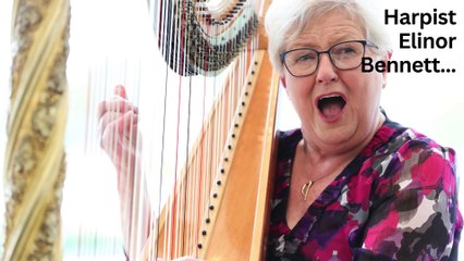 Harpist Elinor Bennett enjoys emotional reunion with friend