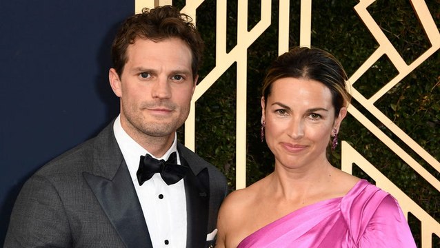 Jamie Dornan chokes up as he speaks about marriage to Amelia Warner
