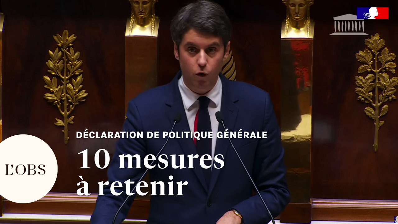 Logements sociaux, RSA, service civique écologique... Les mesures à retenir de la DPG de Gabriel Attal