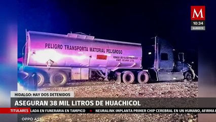 Download Video: Aseguran más de 38 mil litros de huachicol en Hidalgo; hay dos detenidos