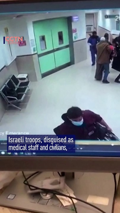 Israeli troops, posing as medical staff, caught on CCTV at Ibn Sina hospital in the West Bank