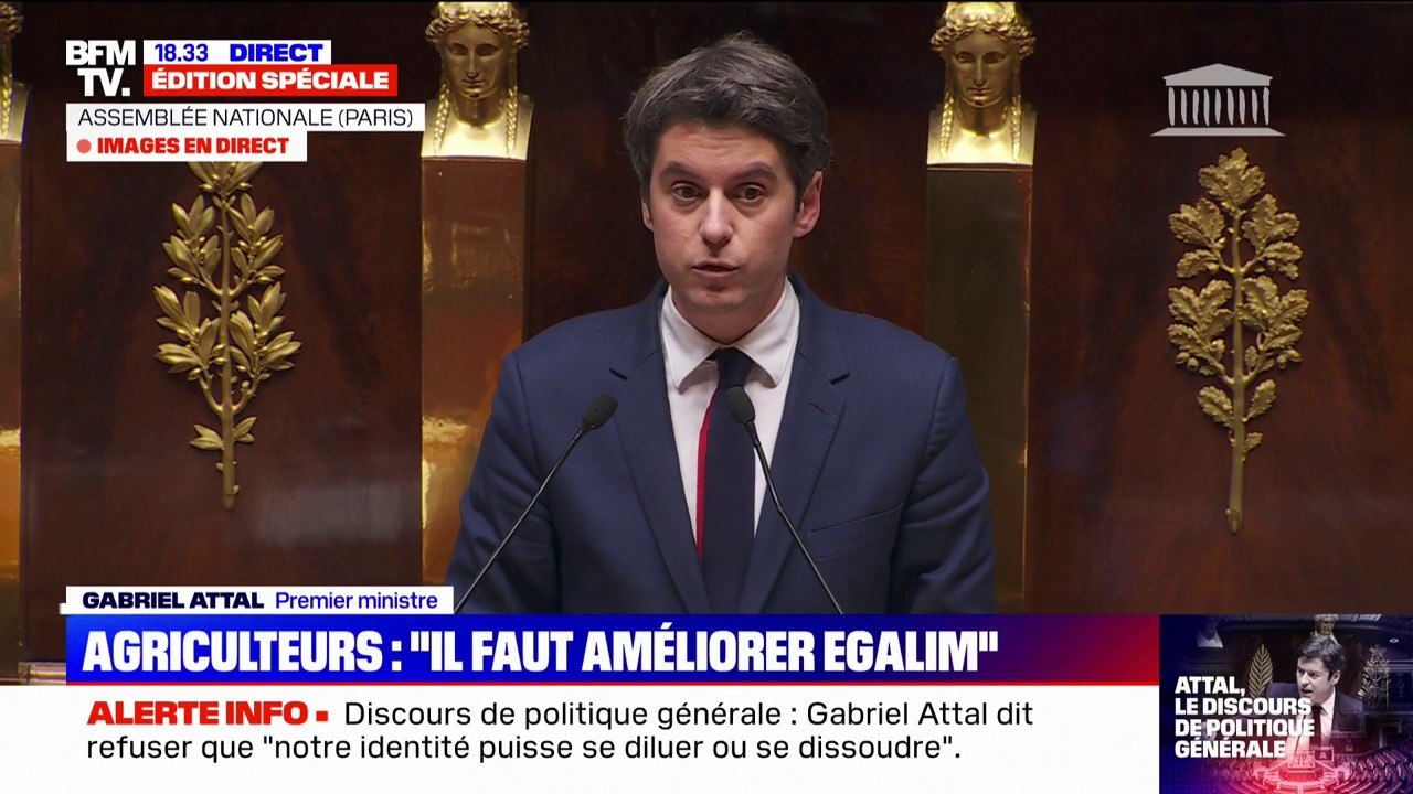 Gabriel Attal juge d'une "incohérence absolue" les votes des eurodéputés RN sur la PAC