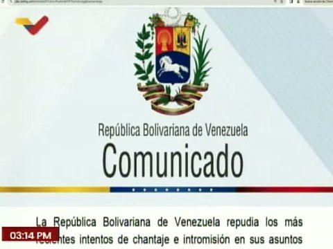 Venezuela repudia los intentos de chantaje e intromisión en sus asuntos internos por parte de EE.UU.