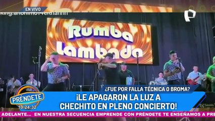 Chechito y los cómplices de la cumbia: orquesta sufre apagón en un concierto