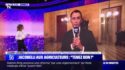 "Tenez-bon, vous avez raison": Le message adressé par Laurent Jacobelli (RN) aux agriculteurs toujours mobilisés