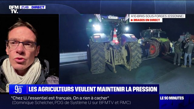Mobilisation des agriculteurs: Il faut tenir le plus longtemps possible pour faire plier le gouvernement , affirme Cyrille Milard (président de la FDSEA de Seine-et-Marne)