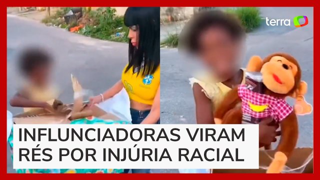 Influenciadoras que entregaram banana e macaco de pelúcia para crianças viram rés por injúria racial
