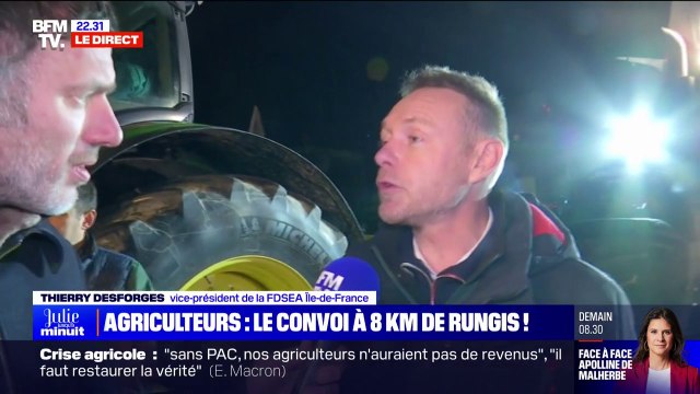 Thierry Desforges (vice-président de la FDSEA de l'Essonne): Si nos négociations n'aboutissent pas, on finira à Paris