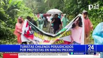 Turistas chilenos perjudicados por protestas en Machu Picchu