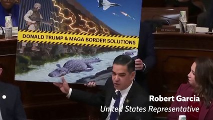 Trump plan for ‘alligator moats’ at border mocked by Garcia