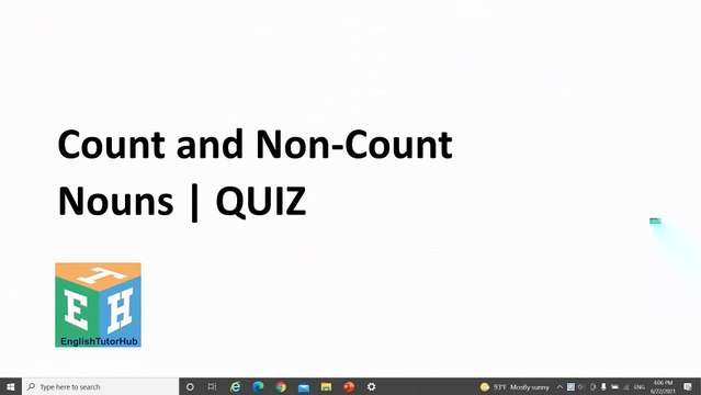 Count and Non-Count Nouns | QUIZ