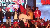 [FULL] Singgung Gaya Jawab di Debat, Ganjar Pidato di Hajatan Rakyat Makassar