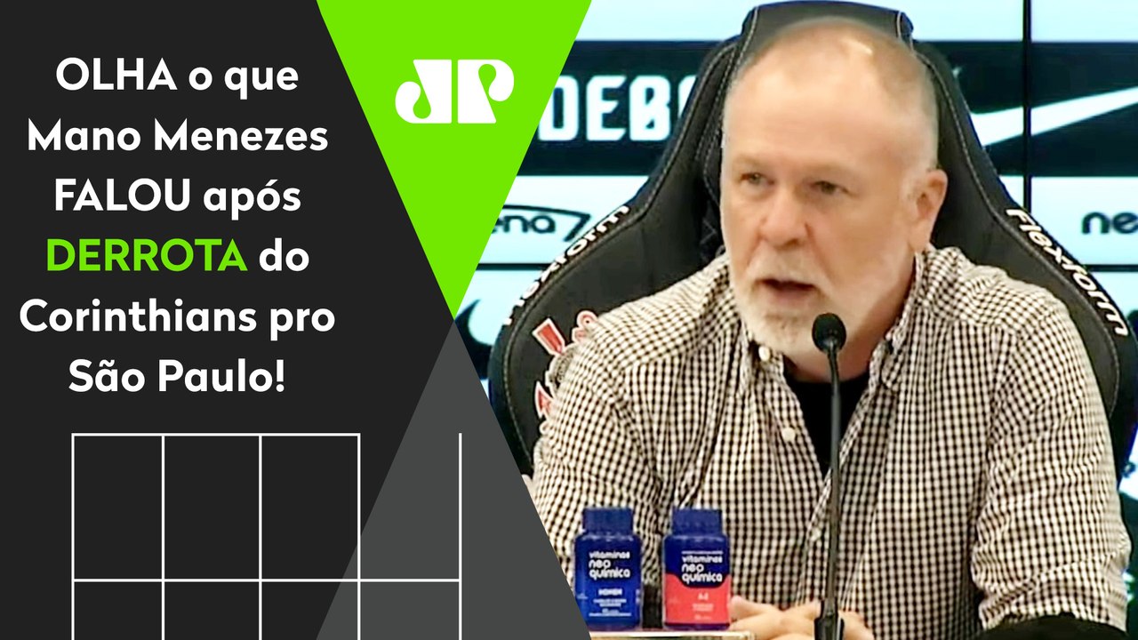 "NÃO ESPEREM que EU VENHA AQUI e..." OLHA o que Mano Menezes FALOU após Corinthians 1 x 2 São Paulo!