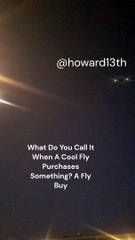 "What Do You Call It When A Cool Fly Purchases Something? A Fly Buy" 1/30/2024
