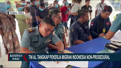 Detik-Detik TNI AL Tangkap 24 PMI Non Prosedural yang Kembali dari Malaysia di Kota Dumai