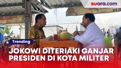 Video Jokowi Diteriaki Ganjar Presiden di Kota Militer, Warganet Kritik Jendela Mobil R1