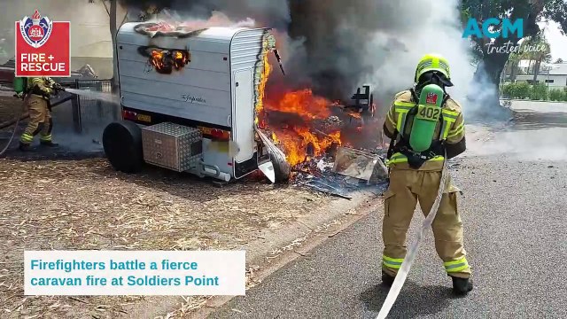 Soldiers Point caravan fire