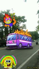 truk putih jadi bis ungu