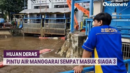 Download Video: Hujan Deras Sejak Selasa Malam, Pintu Air Manggarai Sempat Masuk Siaga 3