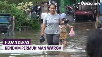 Download Video: Hujan Deras Rendam Permukiman Warga di Kelapa Gading, Jakarta Utara