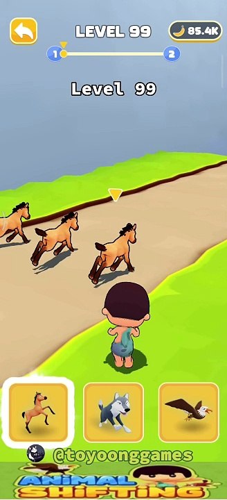 Level 99 | Animal Shifting: Transform Run | Balap Hewan #shorts #animalsforkid #gameplay #animalrace