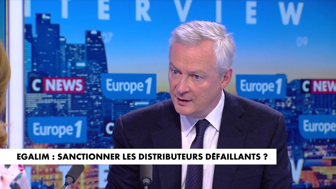 Bruno Le Maire : ceux qui ne respectent pas la loi Egalim «seront lourdement sanctionnés»