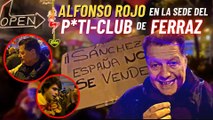 Alfonso Rojo en la protesta ante la sede-puticlub de Ferraz en un día clave: 