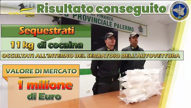 Palermo, sequestrati 11 chili di cocaina e scatta anche un arresto