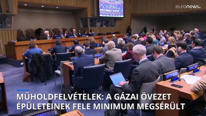 A Gázai övezet épületeinek a fele minimum sérült – műholdfelvételek szerint