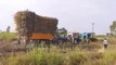 Tractor video | Load sugarcane trolley pulled out 3 tractors