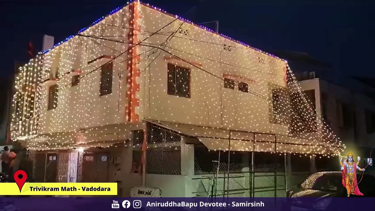 Trivikram Math, Vadodara being decorated for the inauguration of Ram Mandir in Ayodhya
