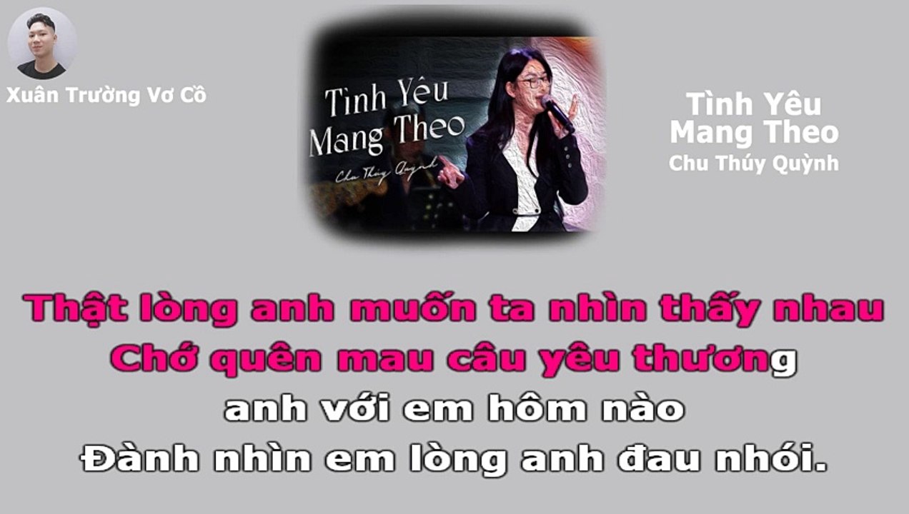 Karaoke Tình Yêu Mang Theo - Chu Thúy Quỳnh