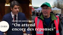 On a écouté le discours de Gabriel Attal avec les agriculteurs qui bloquent l'A15