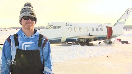 Man Turns Facebook Marketplace Plane into Amazing Ice Fishing Shack ❄️