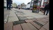 The state of the pavements in Hastings town centre in East Sussex