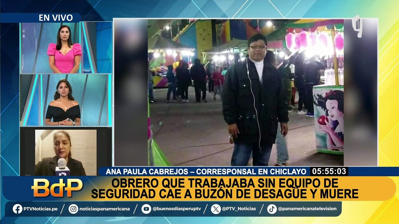 Chiclayo: obrero, que trabajaba sin equipo de seguridad, muere tras caer a buzón sin tapa